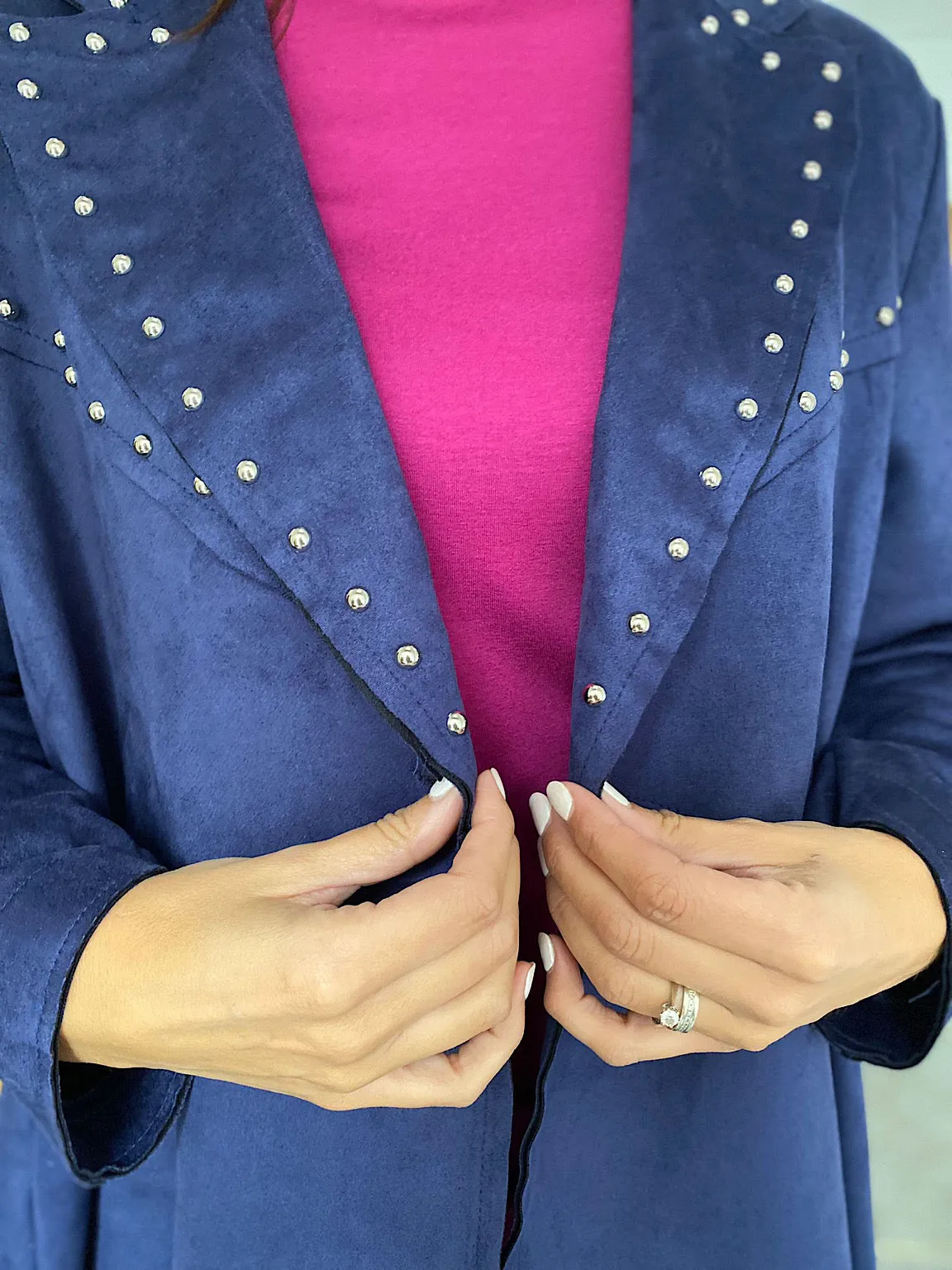 Suede Style Studded Jacket