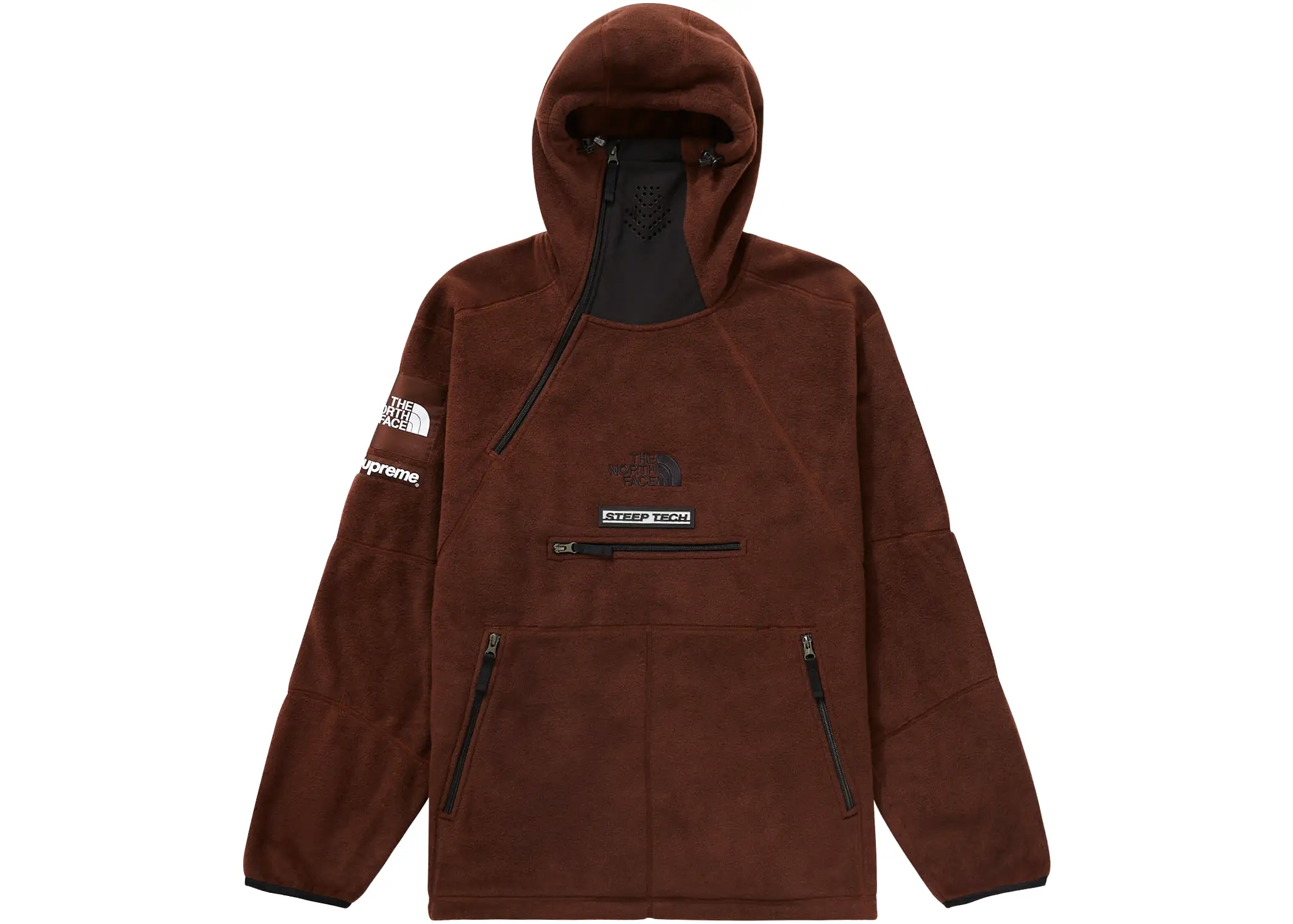 Supreme The North Face Steep Tech Fleece Pullover Brown