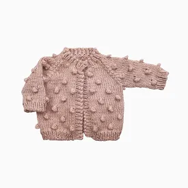 The Blueberry Hill Popcorn Cardigan Sweater - Blush