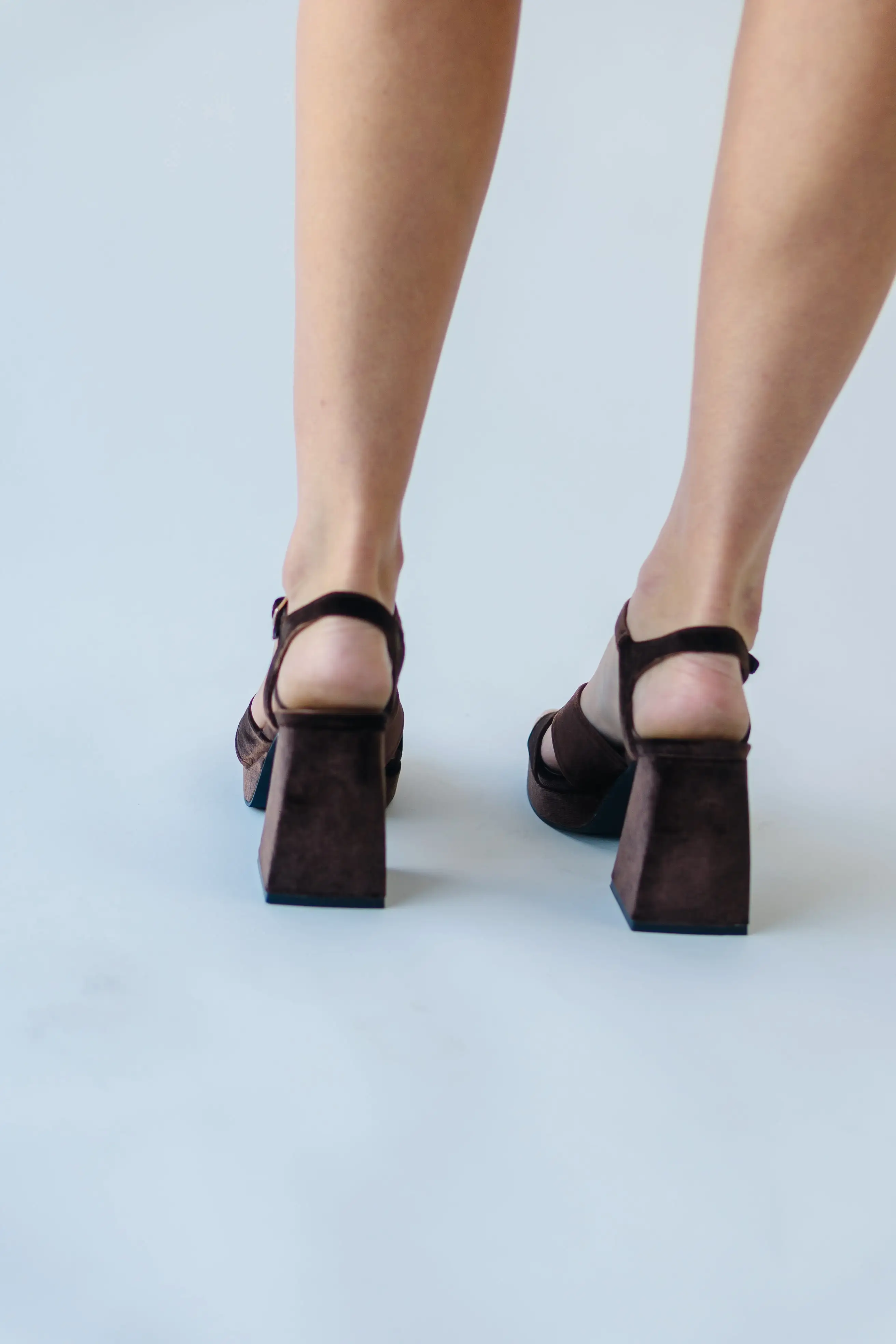 The Robin Velvet Heel in Chocolate