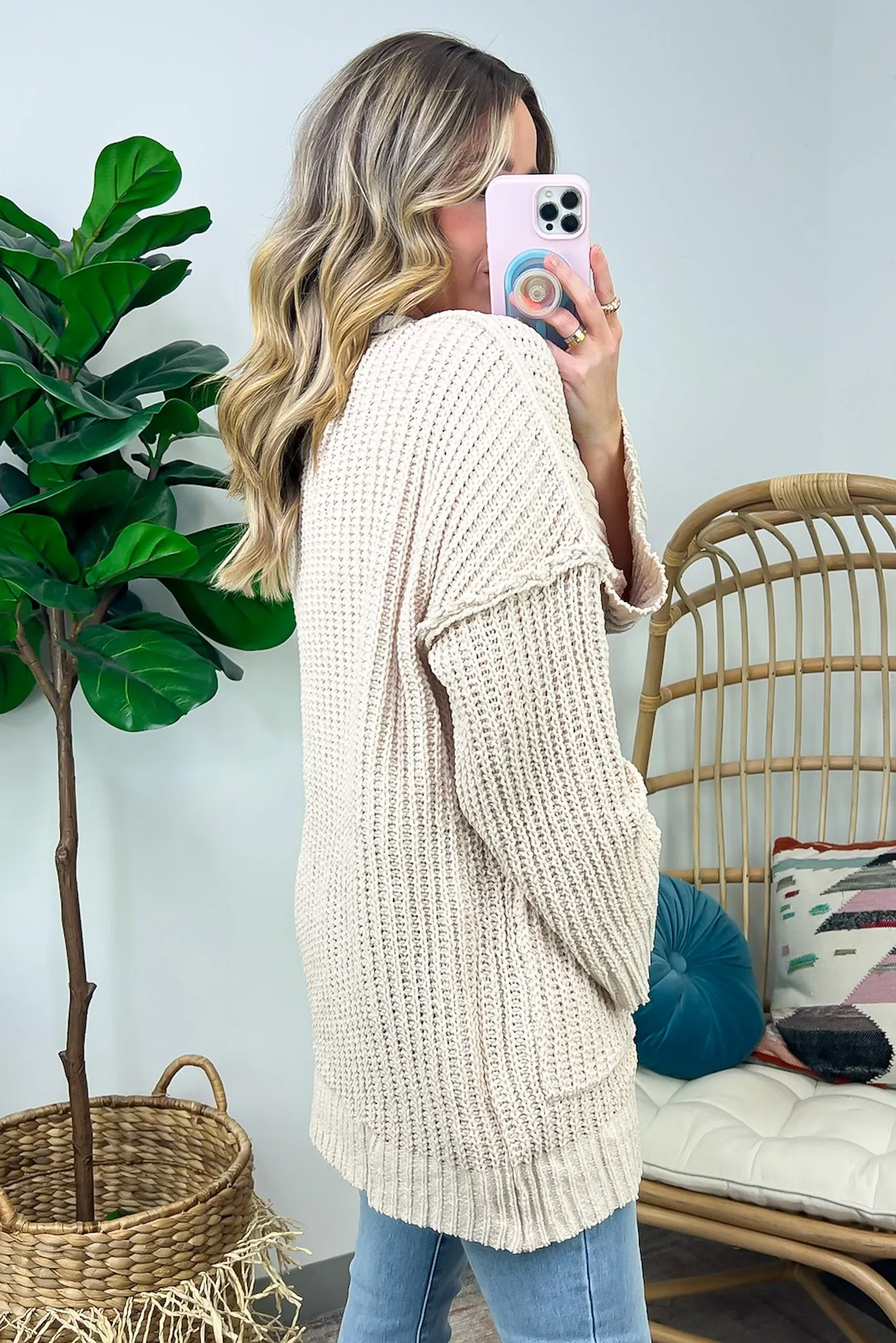 Toasty Chic Long Sleeve Pocket Cardigan