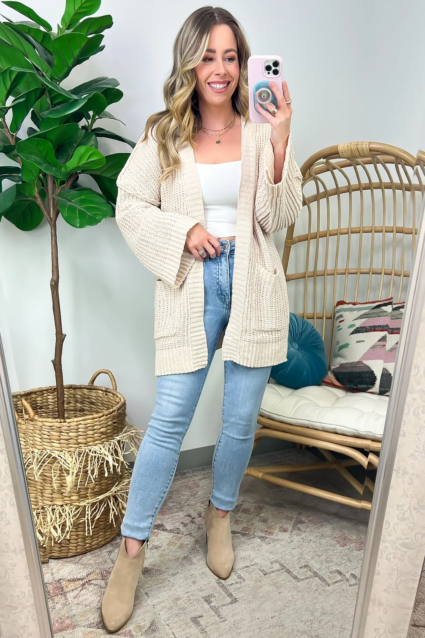 Toasty Chic Long Sleeve Pocket Cardigan