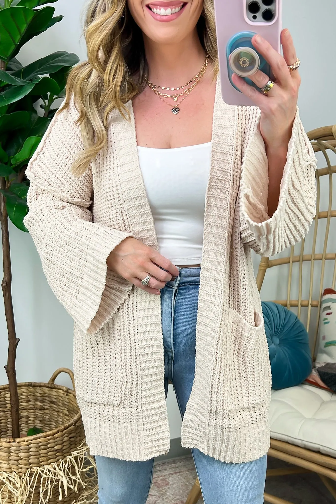 Toasty Chic Long Sleeve Pocket Cardigan