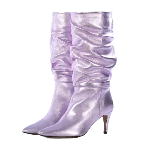 TORAL  SLOUCHY METALLIC PINK BOOTS