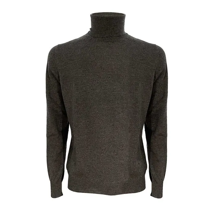 TURTLE NECK JUMPER IN MERINO WOOL Man Grey