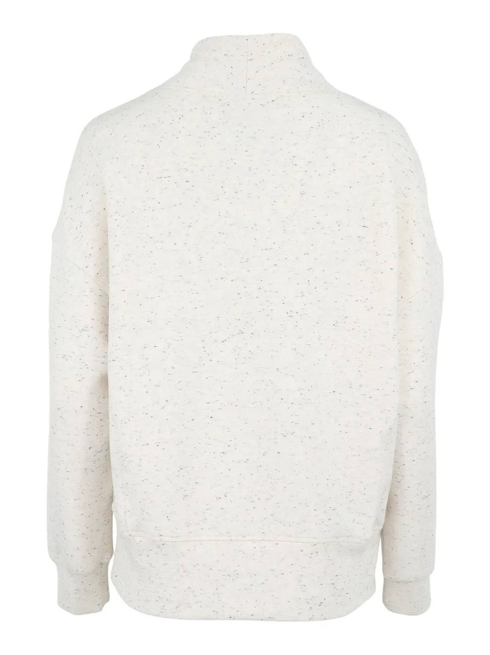 Varley Oakdale Sweat in Ivory Marl Fleck