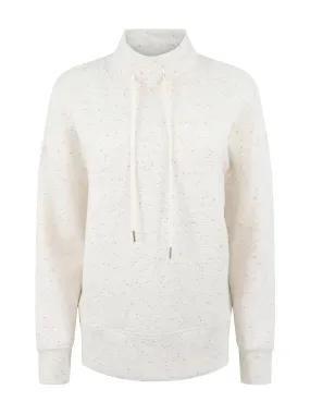 Varley Oakdale Sweat in Ivory Marl Fleck