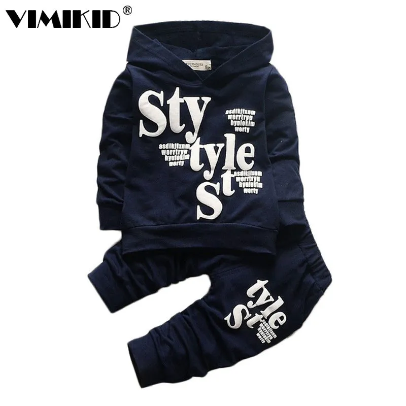 VIMIKID  New Arrival Kids Clothes Boys Clothing set 2pcs Cotton Shirt + Pants Toddler Boys Clothing Children Suits Baby Boy Clot