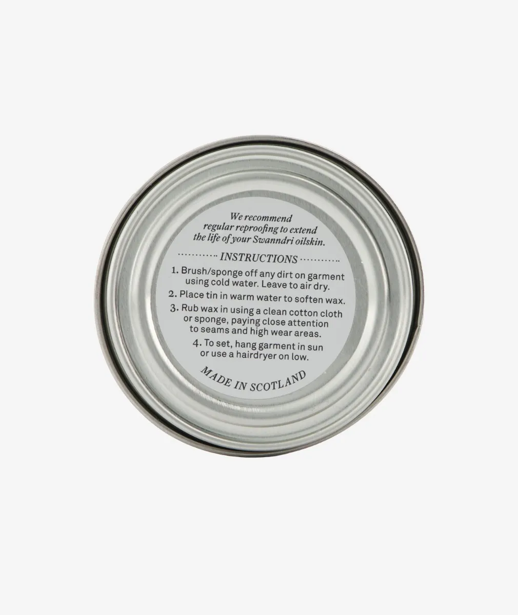 Wax Tin for Reproofing Oilskin Vests & Jackets - Swanndri NZ