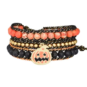 Wicked Pumpkin Patch Wrap Bracelet