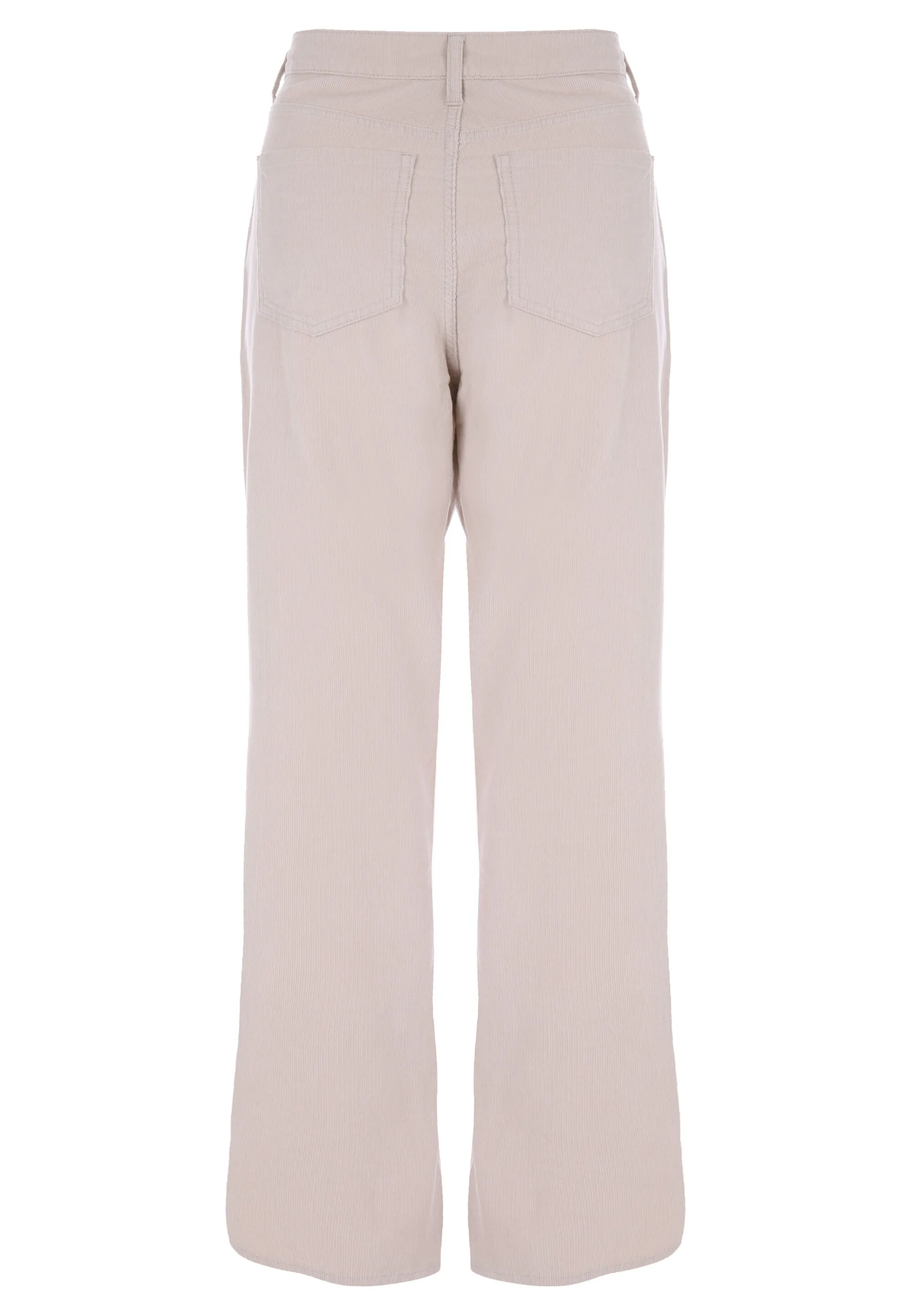 Womens Beige Cord Straight Leg Jeans