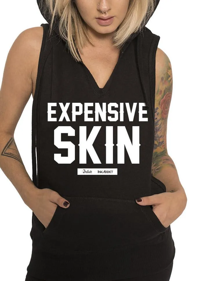 Women's Expensive Skin Sleeveless Hoodie X Inked