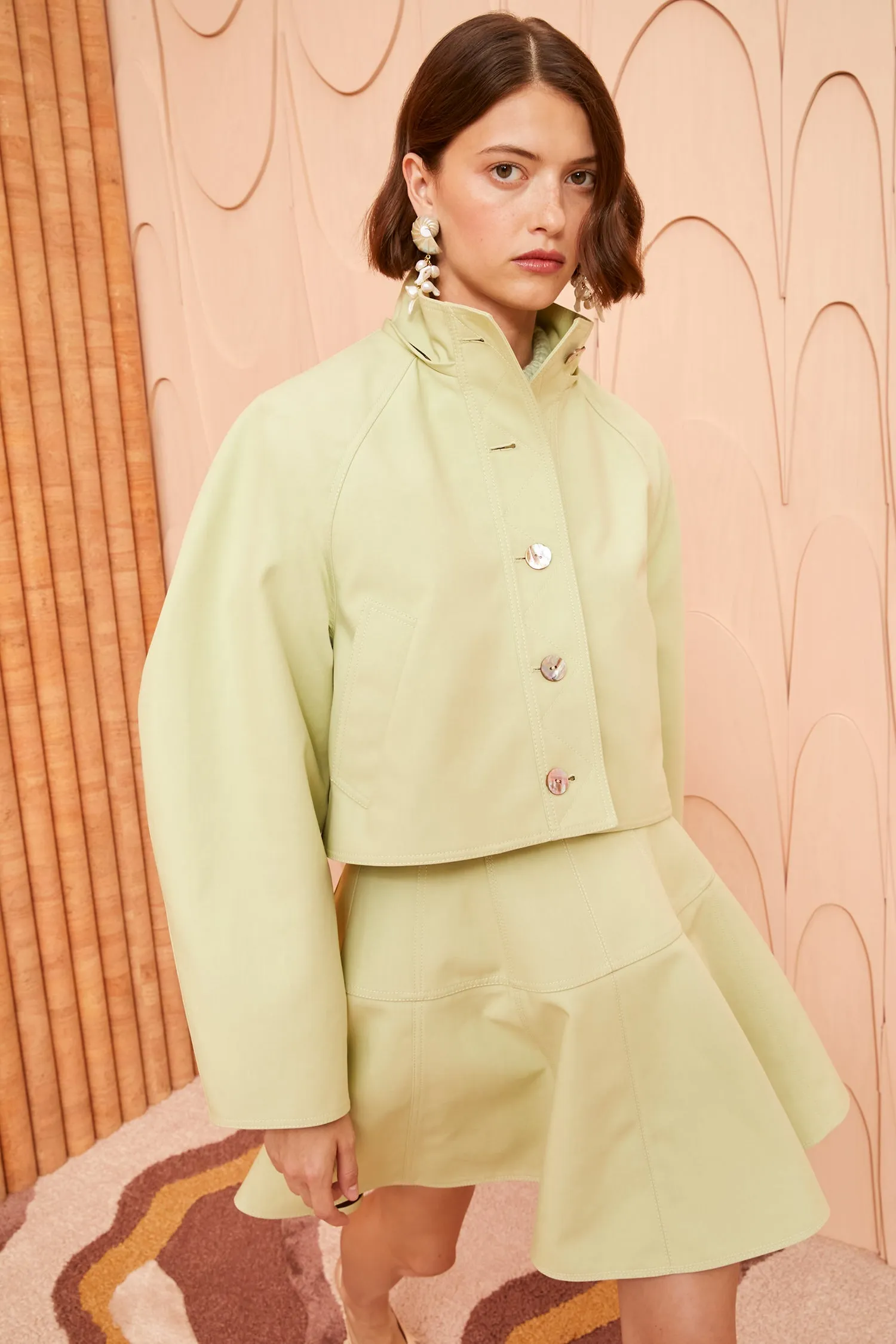 Yves Jacket - Pistachio Colorblock